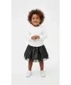 3-7 Yaş Dantelli Deri Etek