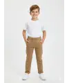 5-14 Yaş Bel Lastikli Camel Pantolon