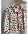 6-24 Ay Çilek Baskılı Pijama Takımı