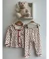6-24 Ay Çilek Baskılı Pijama Takımı