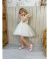 2-8 Yaş Tüllü Benekli Elbise
