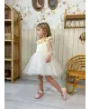 2-8 Yaş Tüllü Benekli Elbise