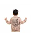 9-13 Yaş Bej Kurt Baskılı 3lü Takım