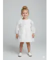 1-5 Yaş Beyaz Güllü Elbise