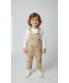 1-4 Yaş Panda Baskılı Camel Salopet