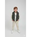2-6 Yaş Yeşil Şişme Yelekli Gömlekli Takım