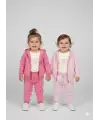 9-24 Ay Pembe Kapşonlu 3lü Takım