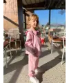 2-7 Yaş Pembe Kareli Gömlekli 2li Takım