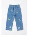 2-7 Yaş Hayvan Baskılı Kot Pantolon