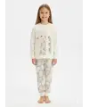 9-13 Yaş Zürafalı Pijama Takımı