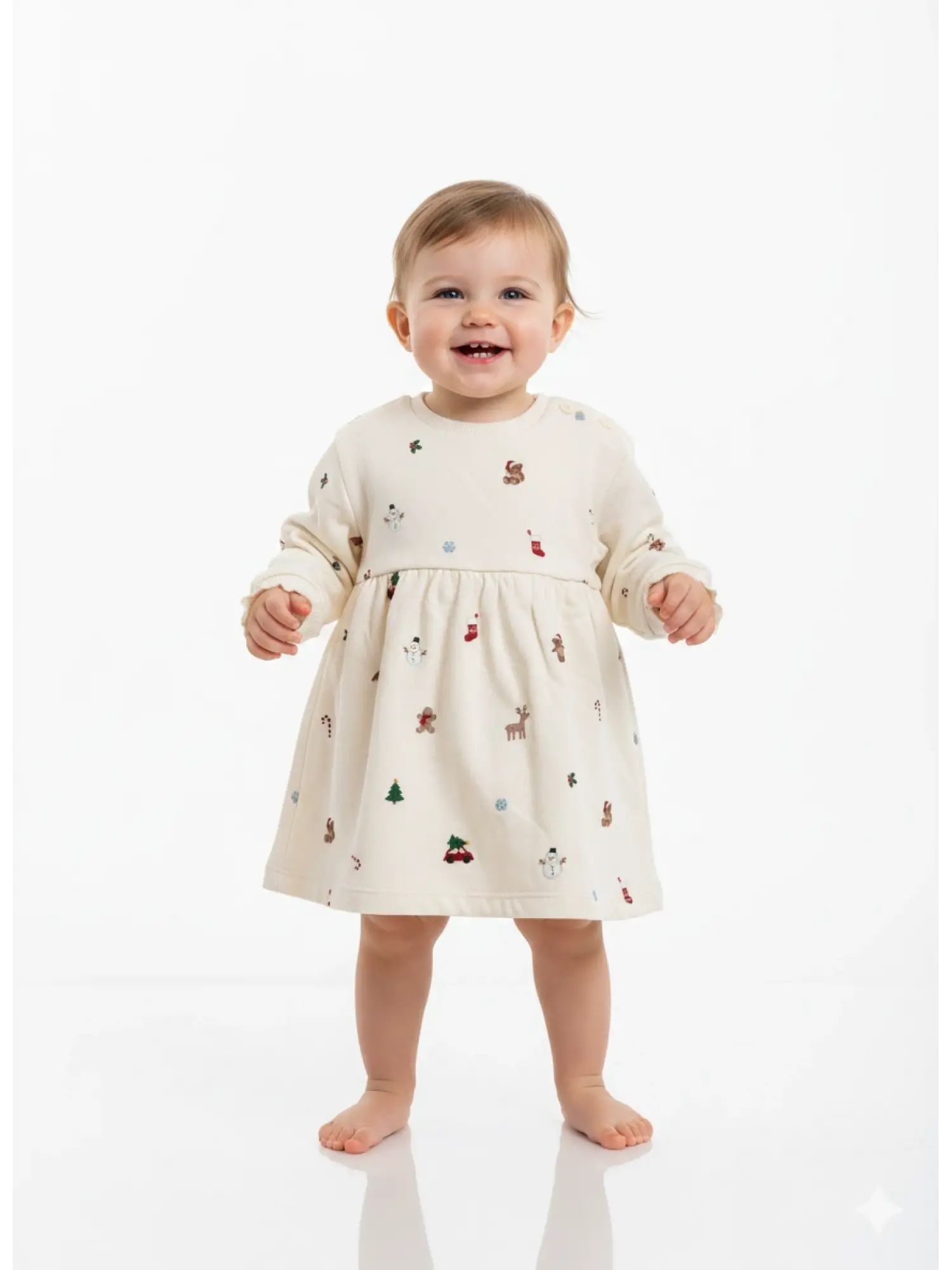 0-24 Ay Şardonlu Noel Elbise