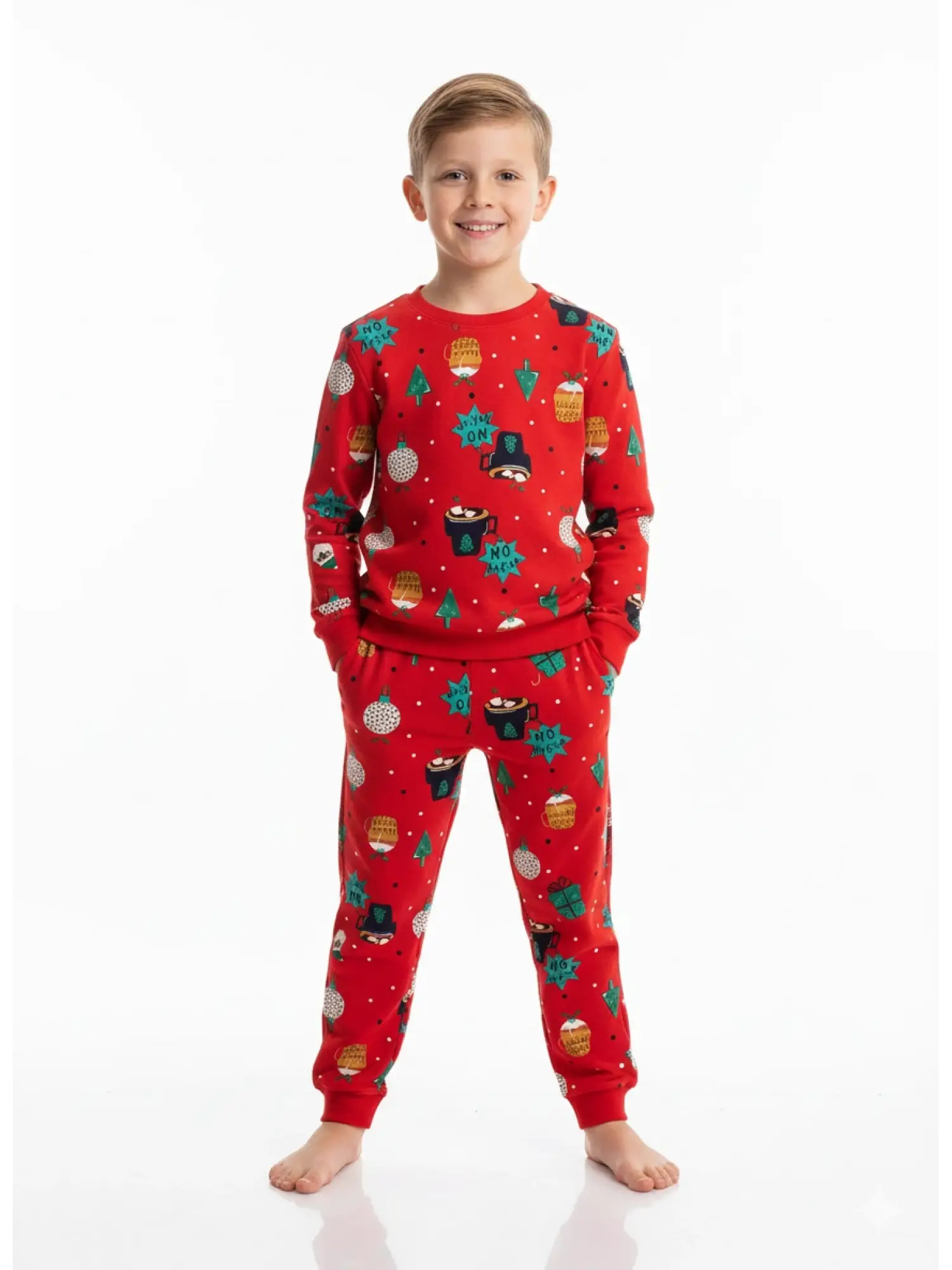 1-13 Yaş Erkek Yılbaşı Pijama Takımı