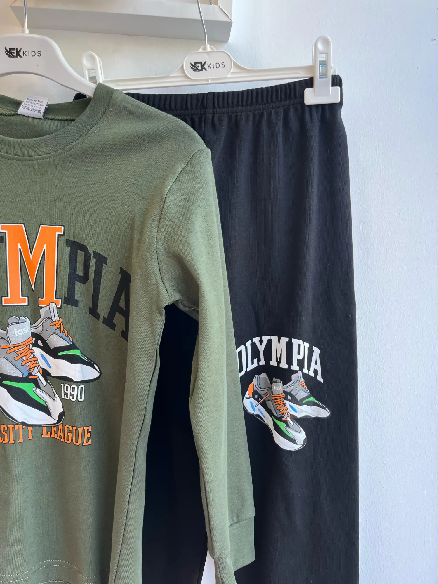 11-15 Yaş Haki Pijama Takımı