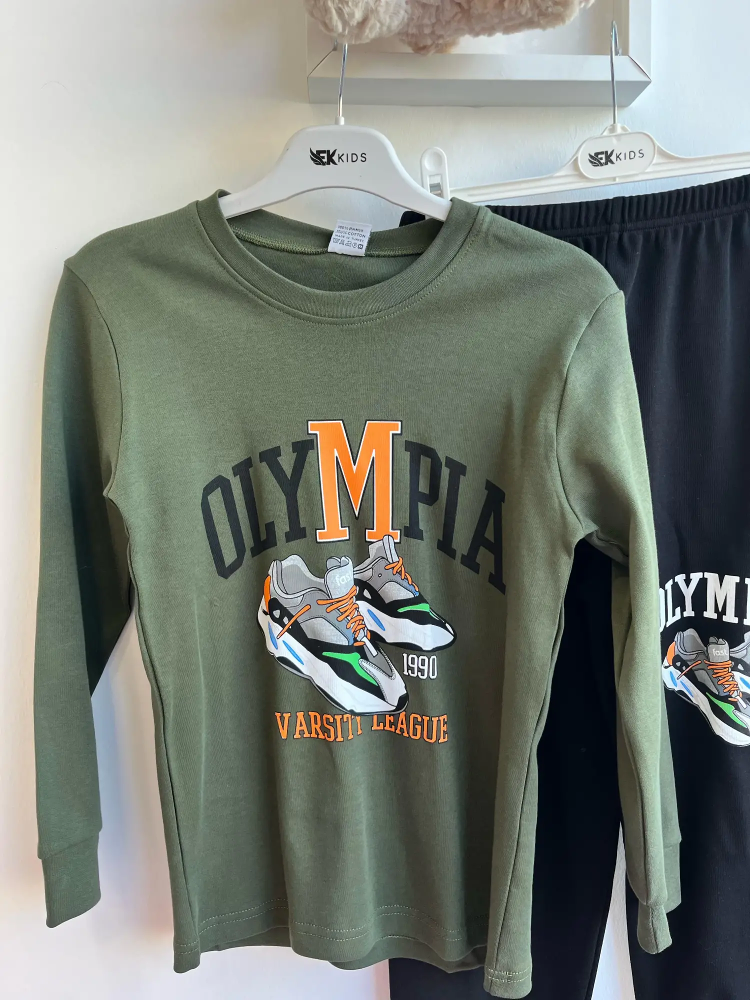 11-15 Yaş Haki Pijama Takımı