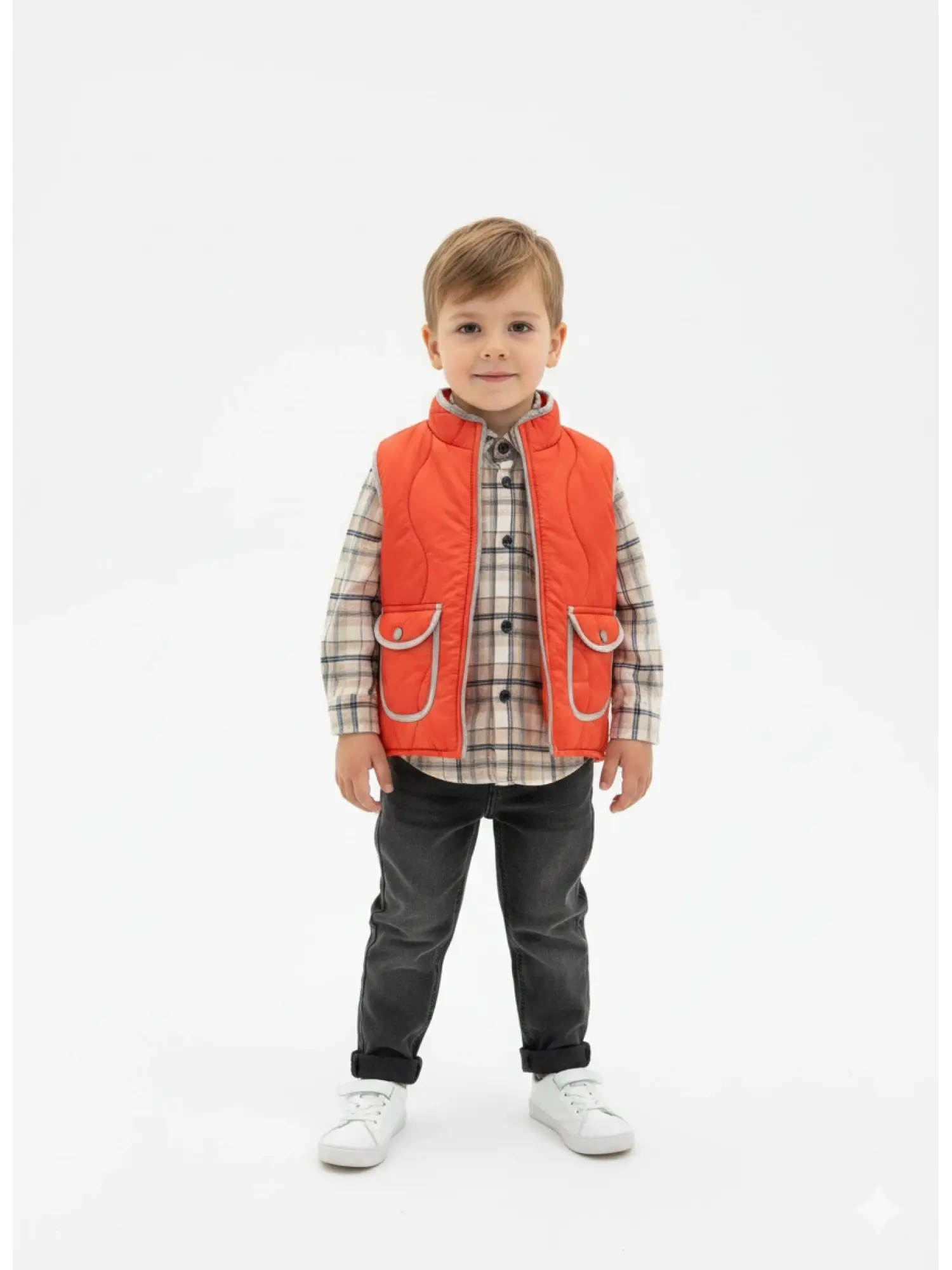 2-5 Yaş Yelekli Gömlekli 3lü Takım