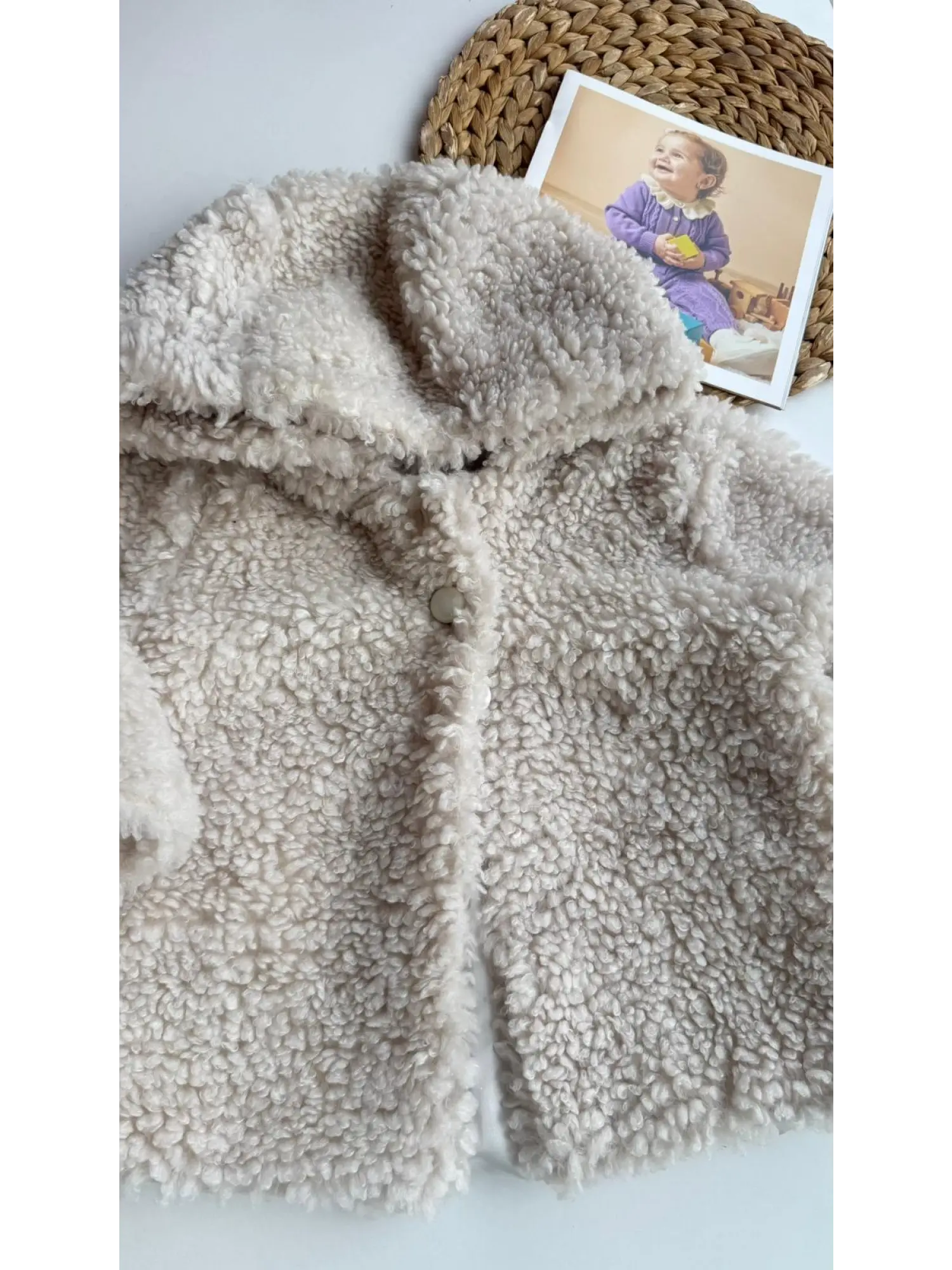 2-6 Yaş Bej Bukle Mont