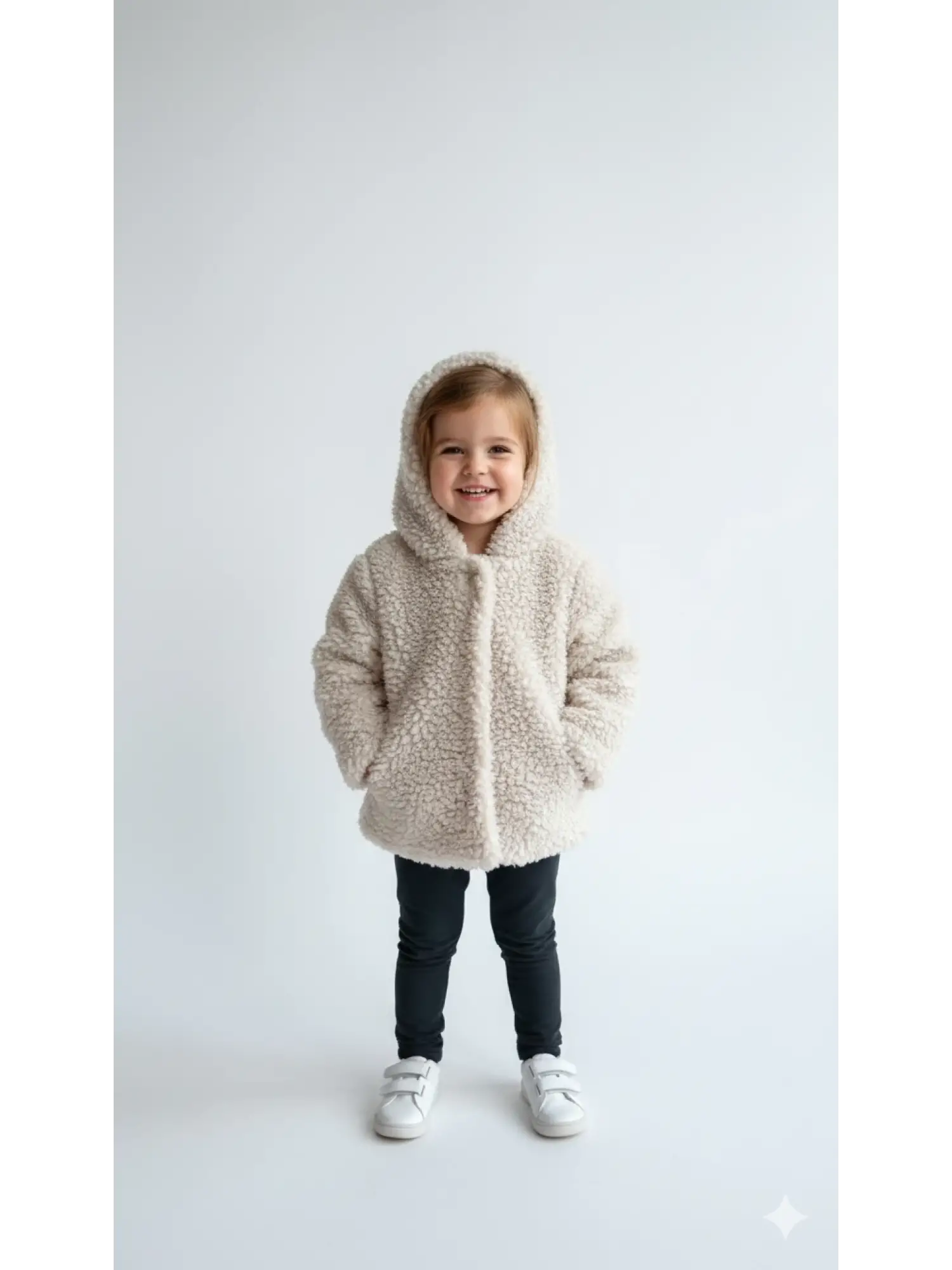 2-6 Yaş Bej Bukle Mont