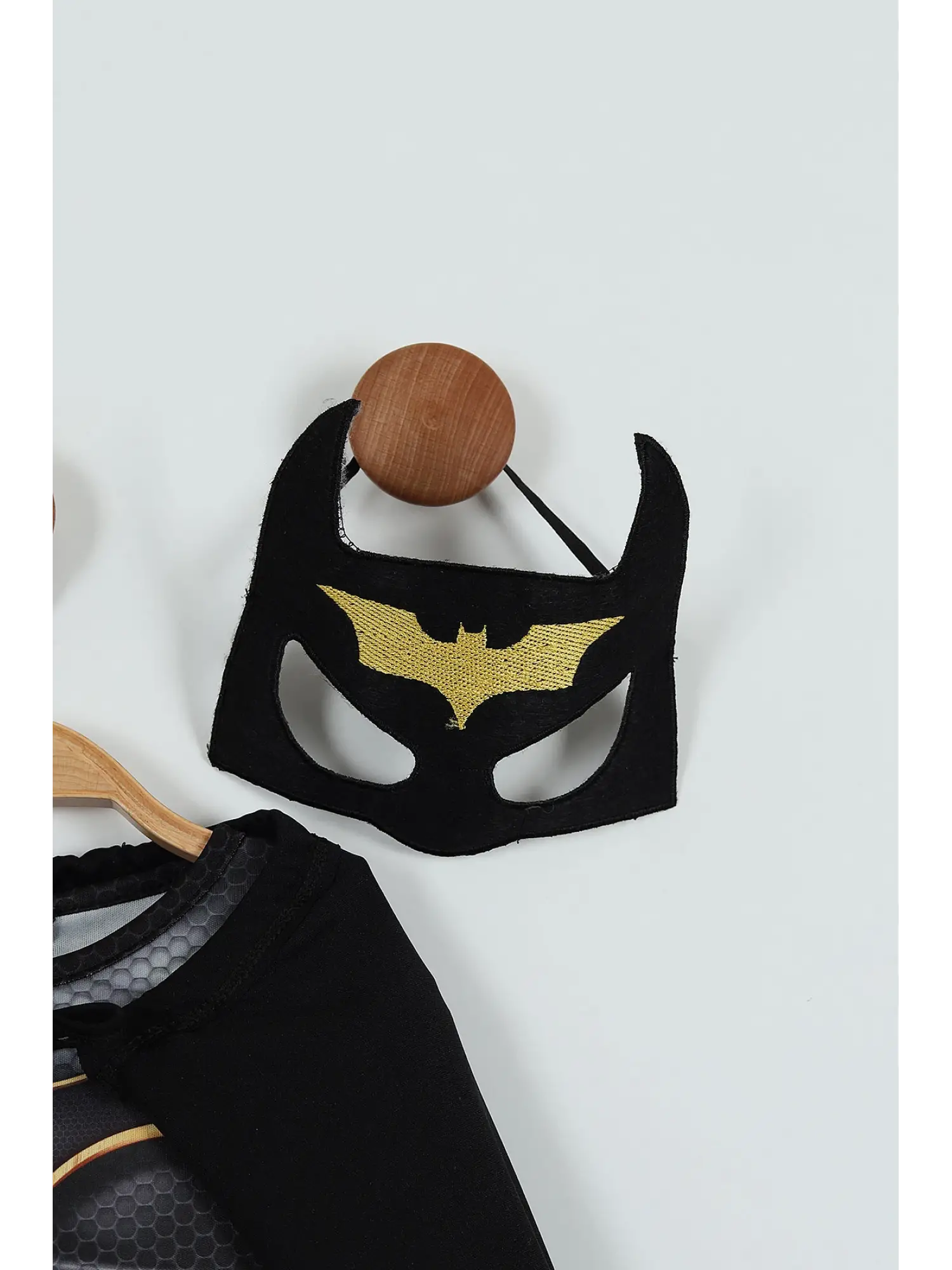 2-8 Yaş Batman Kostüm Maskeli Pelerinli Siyah