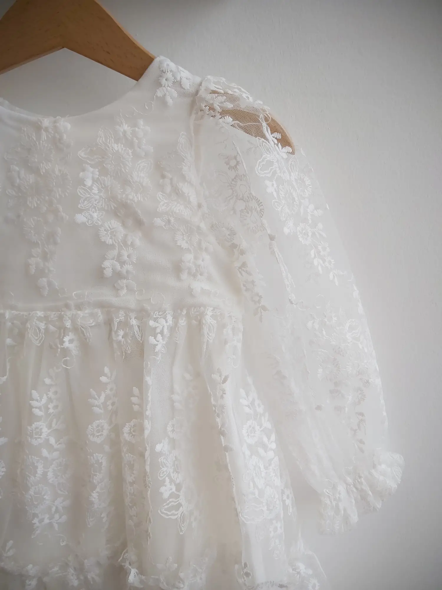 2-8 Yaş Beyaz Dantel Elbise