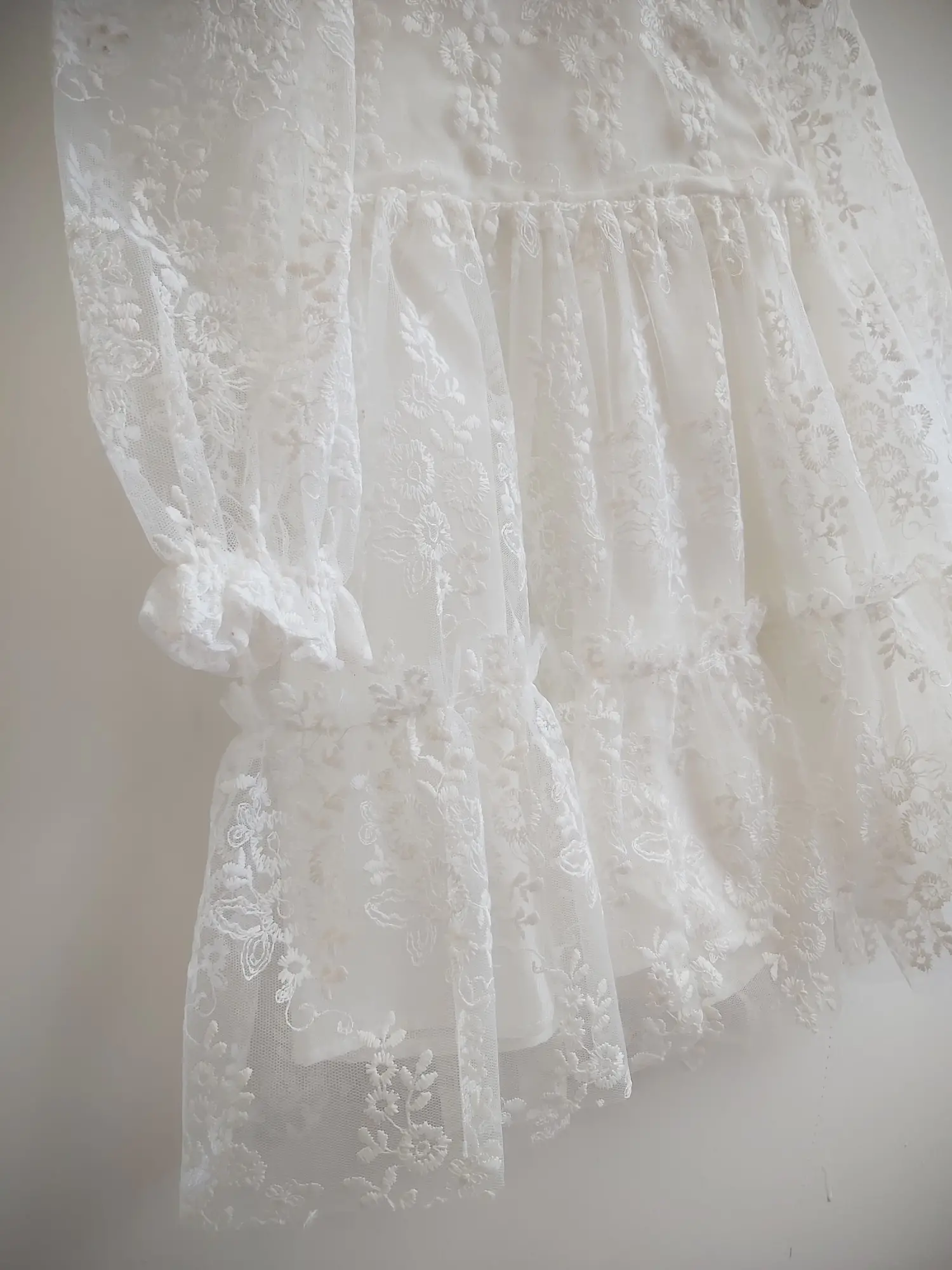 2-8 Yaş Beyaz Dantel Elbise