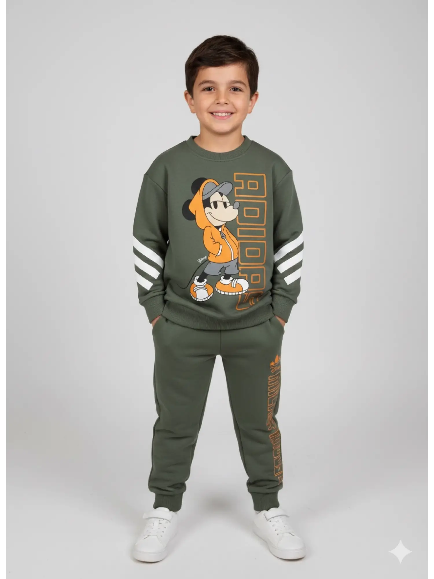 2-8 Yaş Haki Adidas Mickey Takım