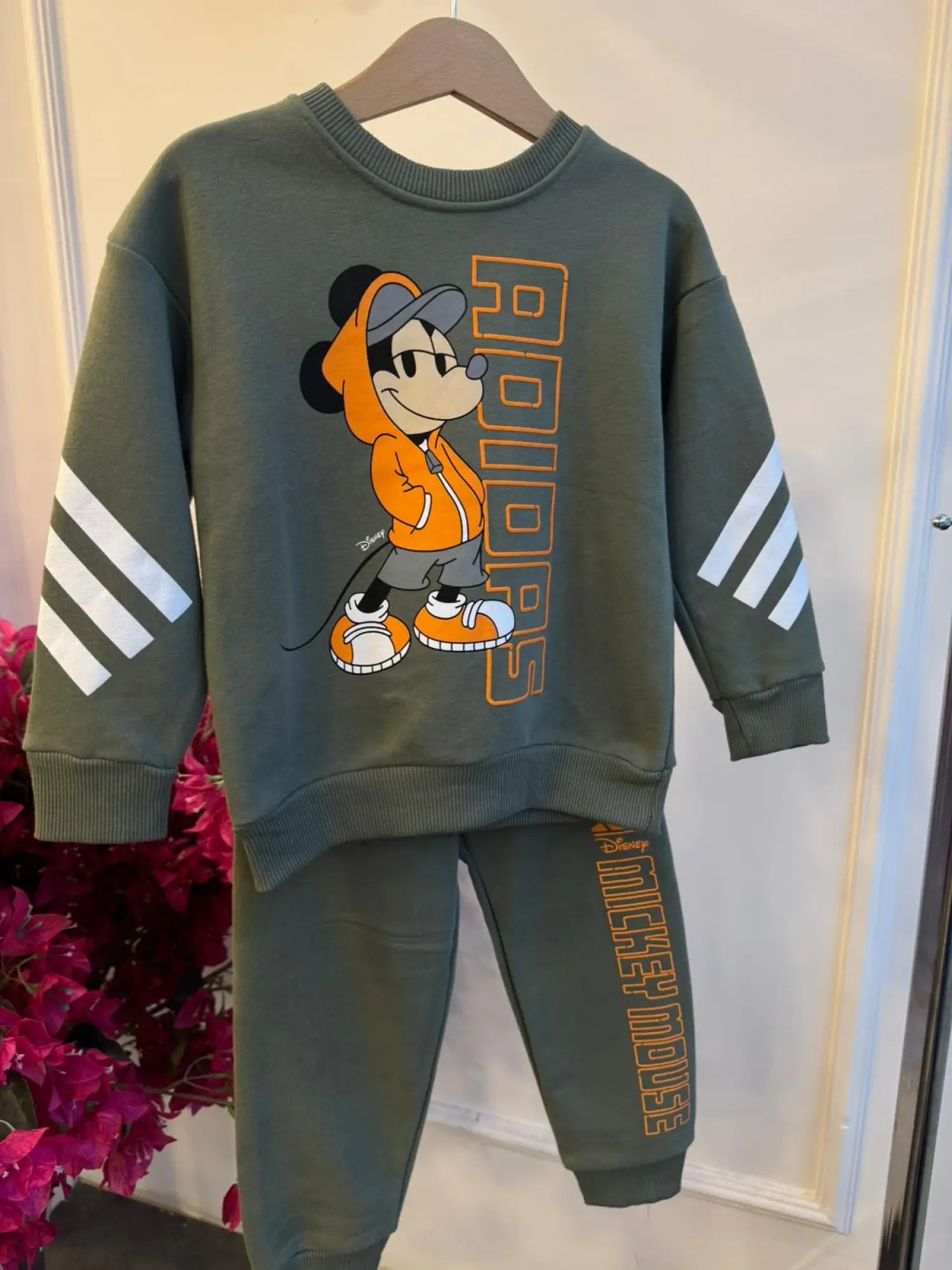 2-8 Yaş Haki Adidas Mickey Takım