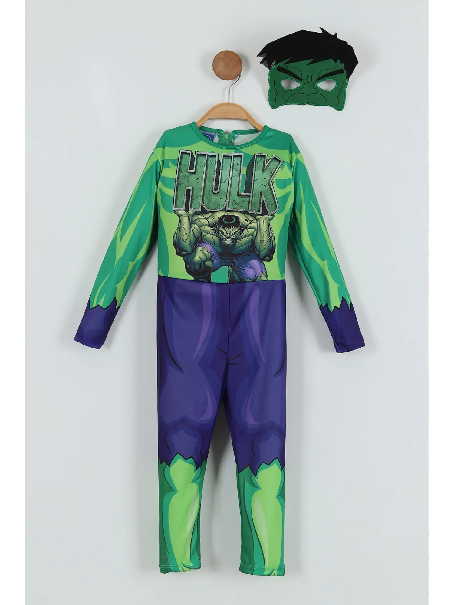 2-8 Yaş Hulk Kostüm Maskeli