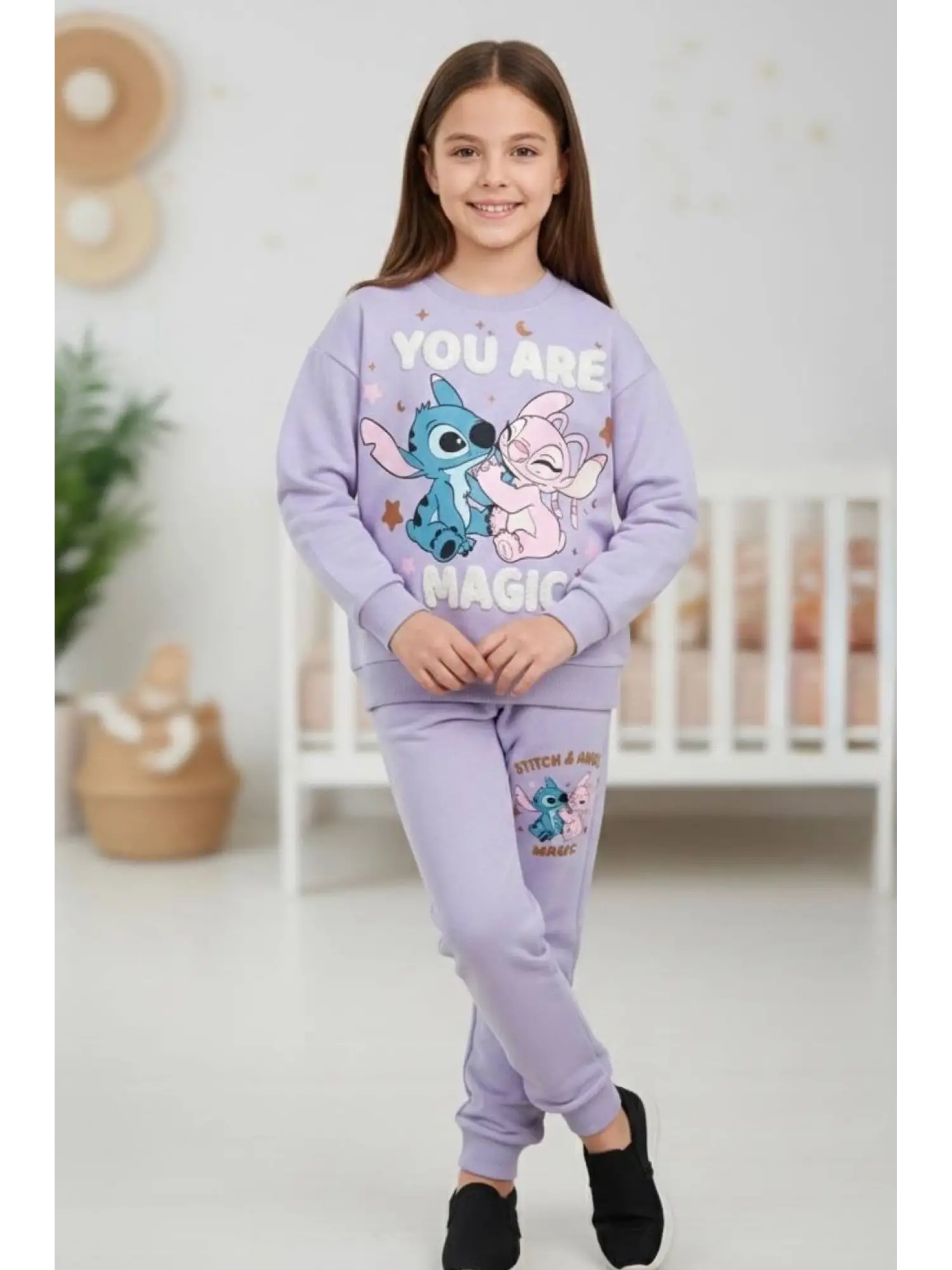 2-8 Yaş Mor Stitch Takım