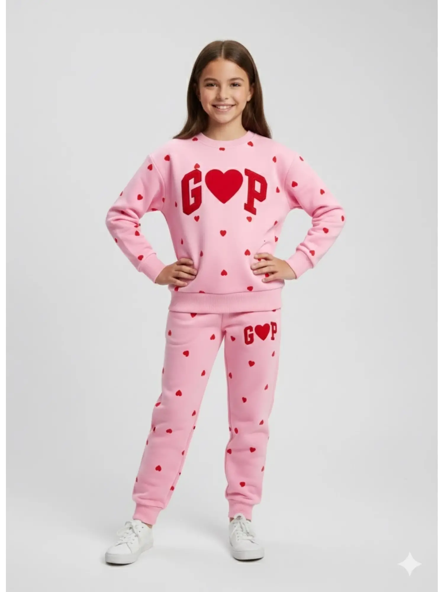 2-8 Yaş Pembe Kalpli GAP Takım