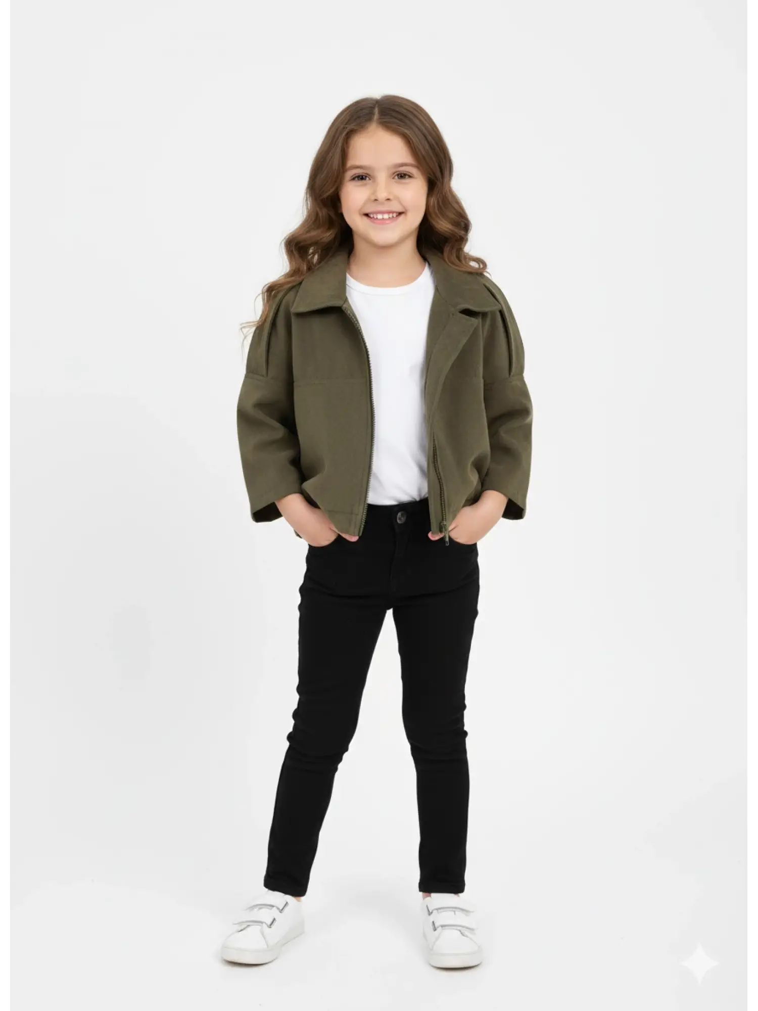 2-8 Yaş Yeşil Bomber Ceket