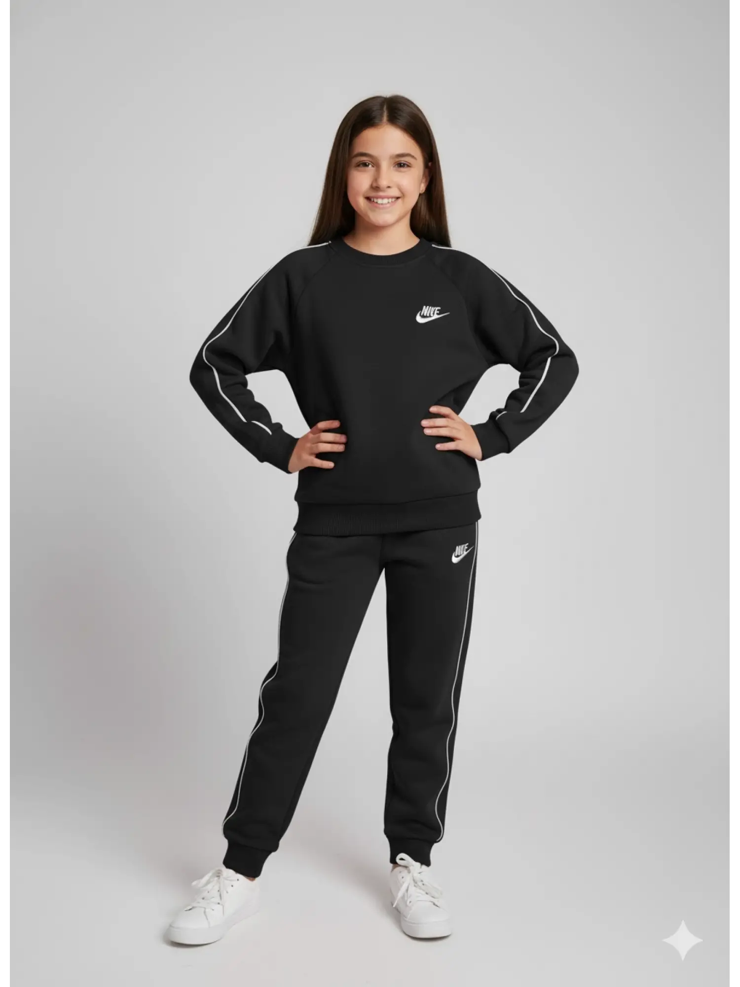 4-12 Yaş Siyah Nike 2Li Takım