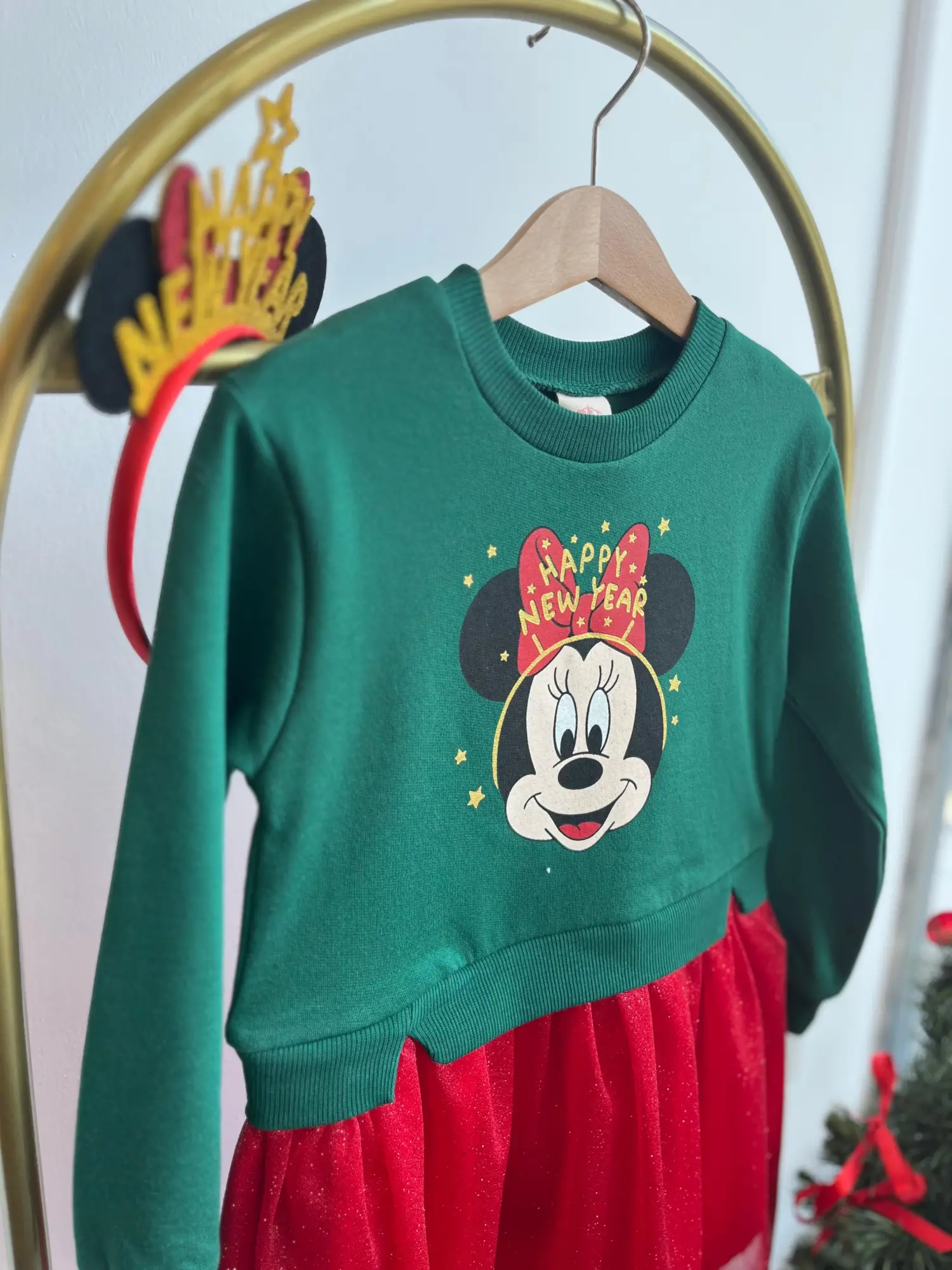 4-7 Yaş Happy New Year Minnie Elbise