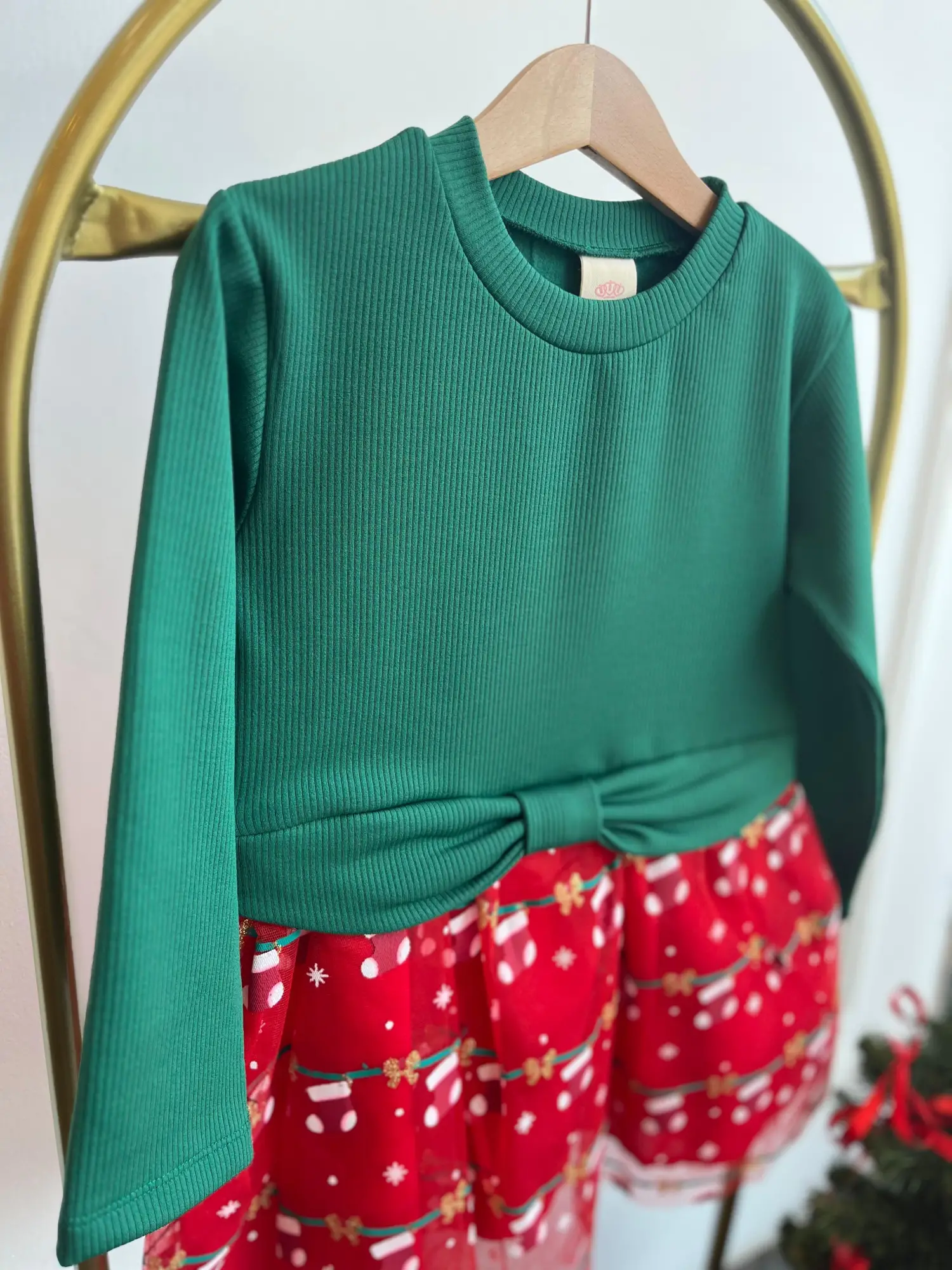 4-7 Yaş Yılbaşı Fiyonk Detay Elbise