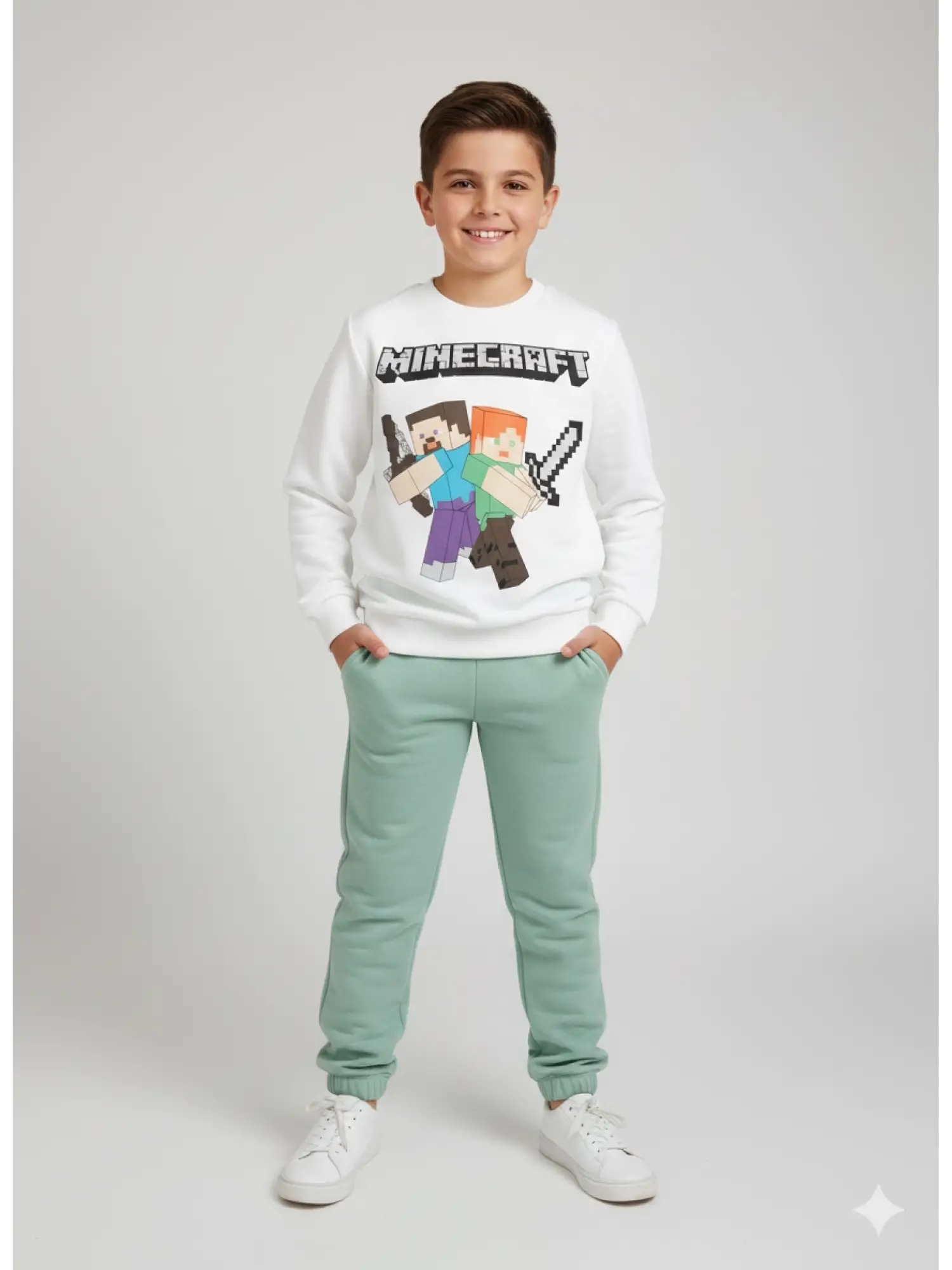 4-8 Yaş Koyu Yeşil Minecraft Takım