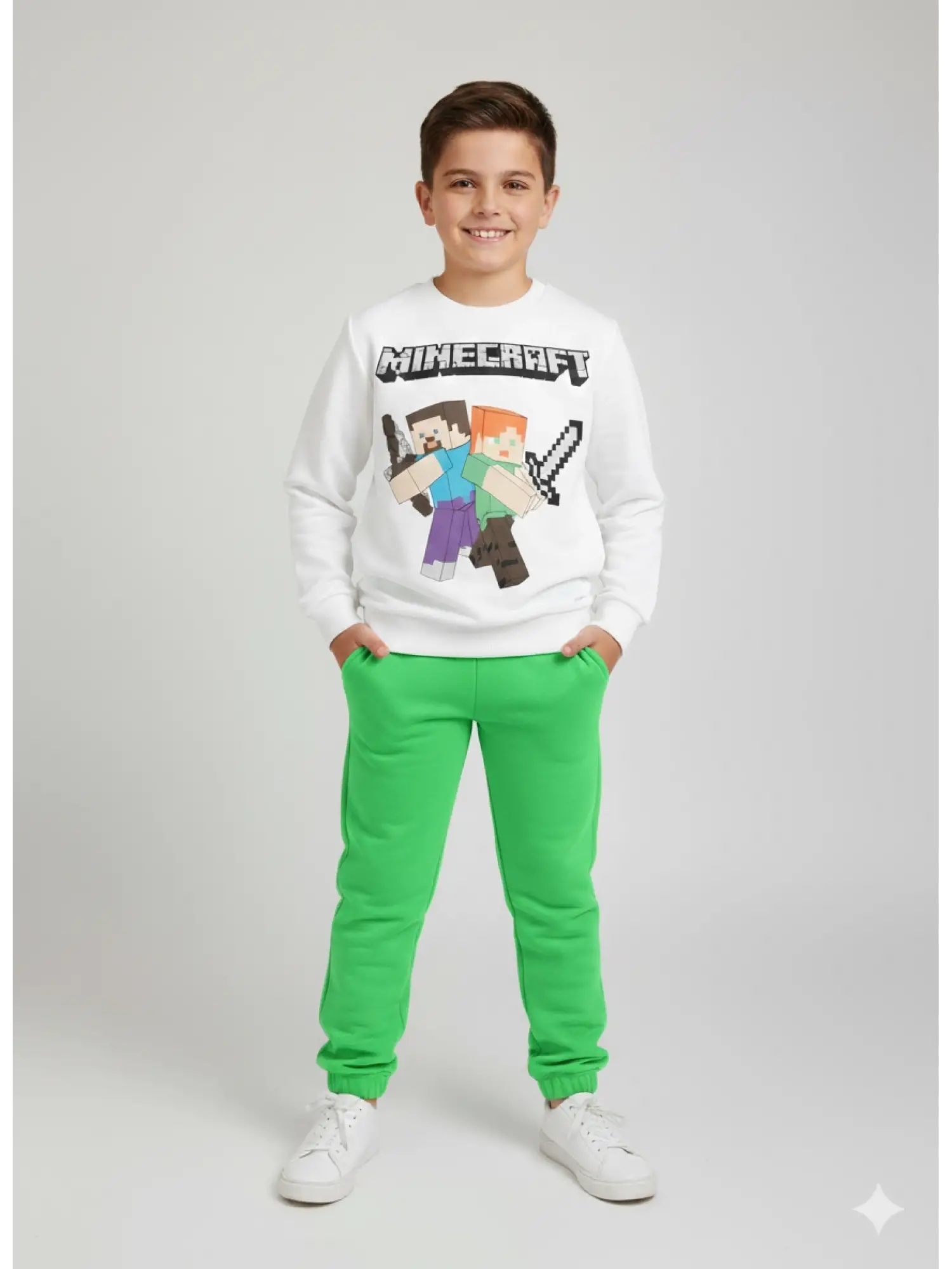 4-8 Yaş Yeşil Minecraft Takım