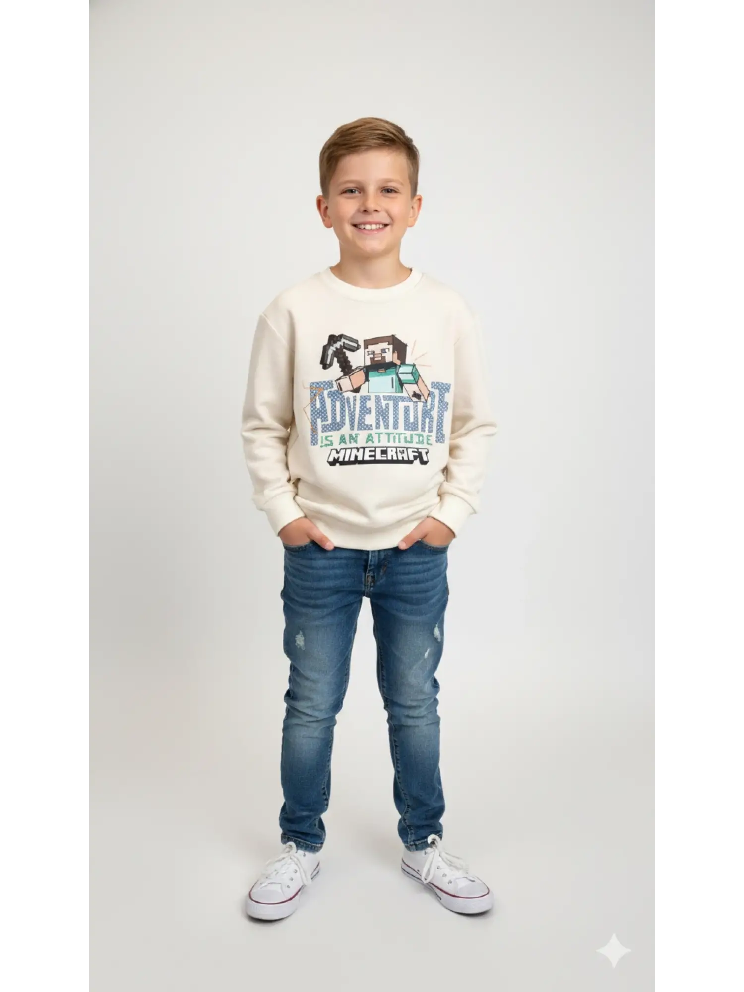 5-14 Yaş Adventure Minecraft Sweatshirt