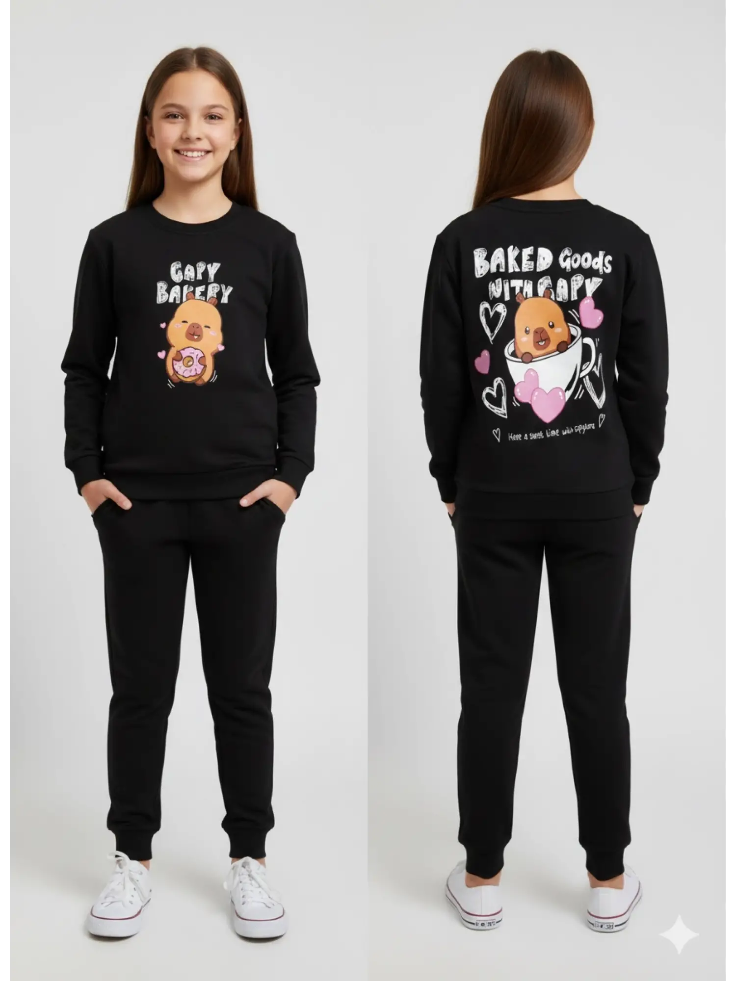 5-14 Yaş Capybara Bakery Sweatshirt