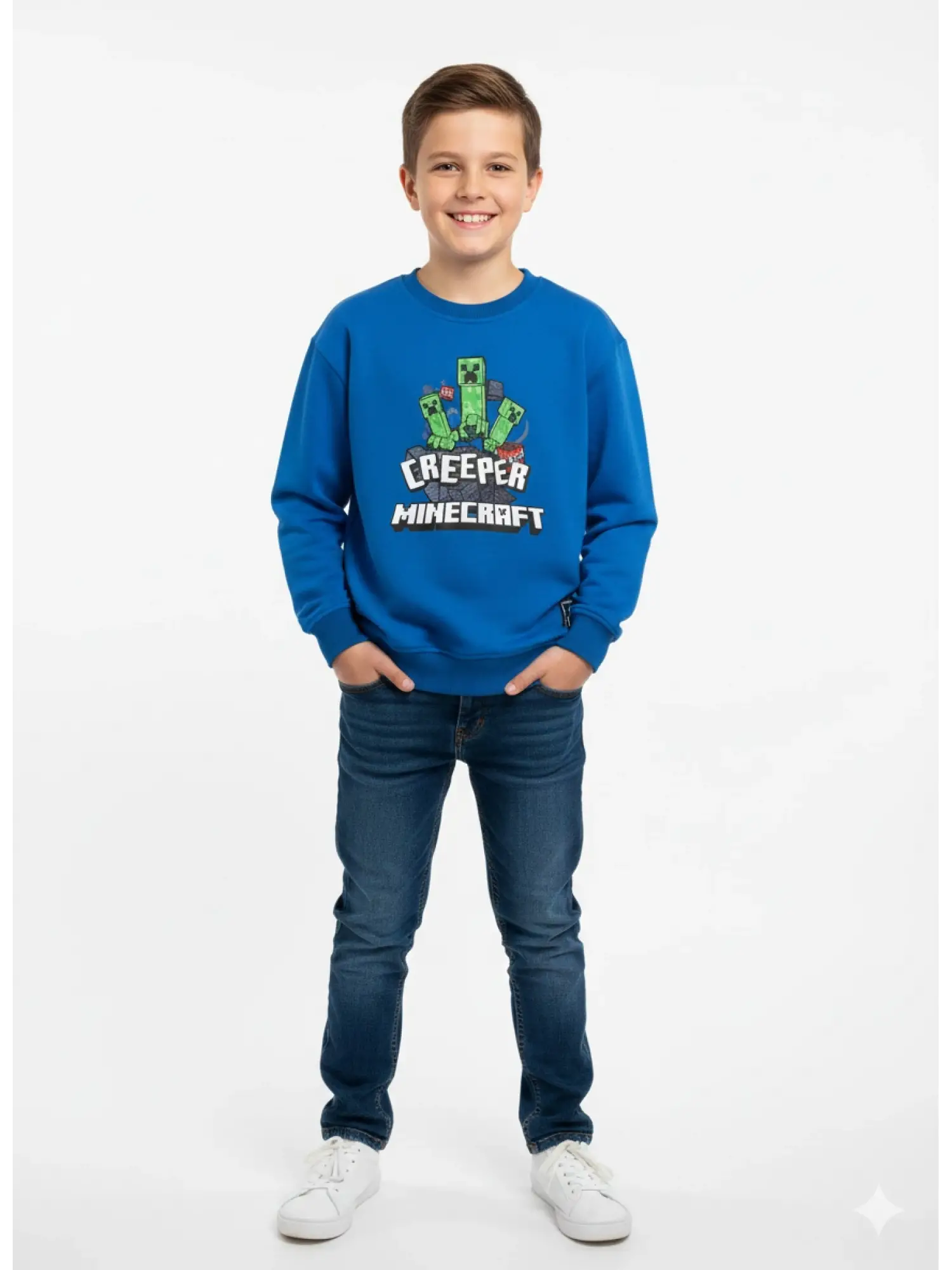 5-14 Yaş Creeper Minecraft Sweatshirt