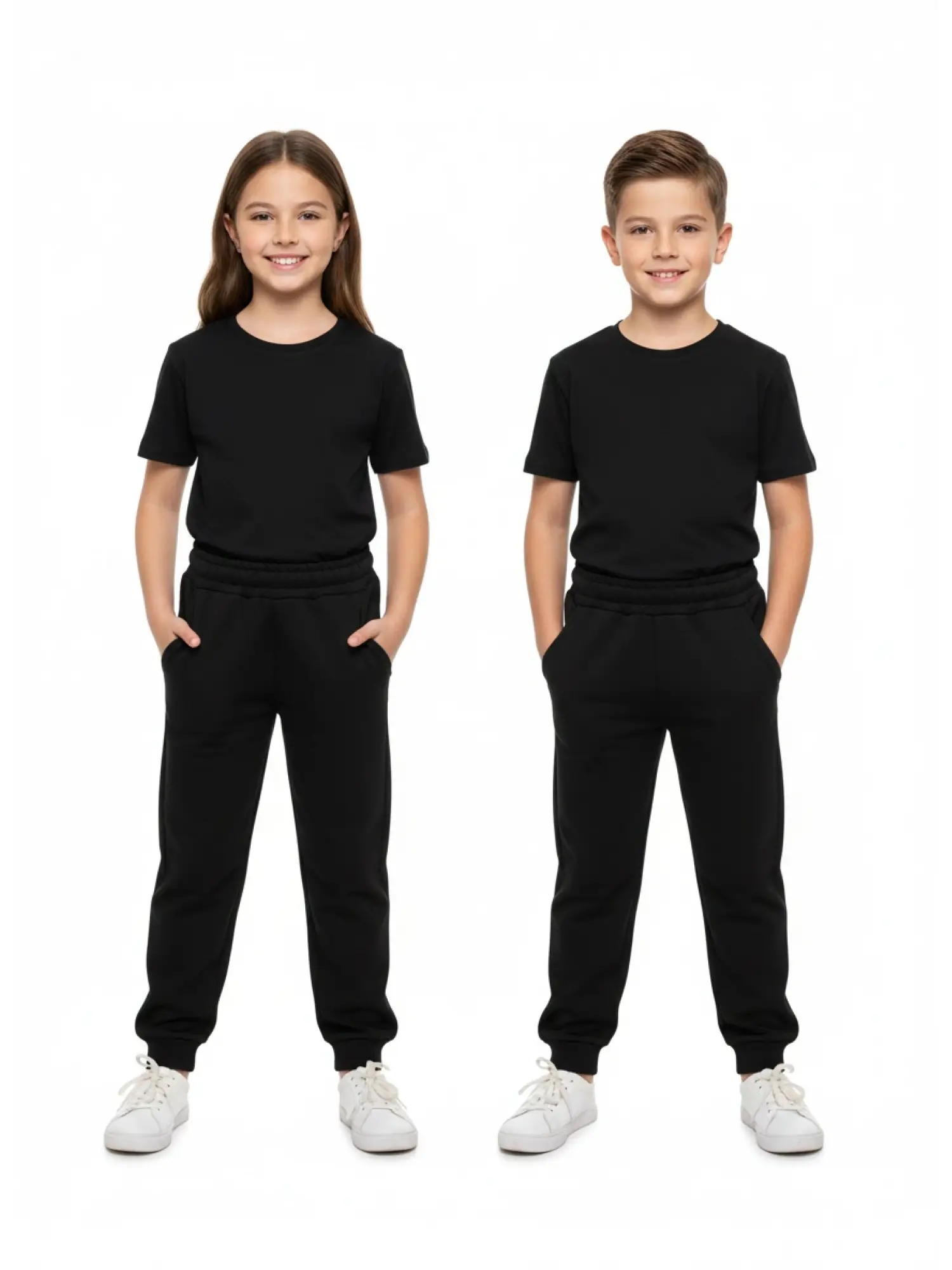 5-14 Yaş Lastikli Siyah Eşofman Altı