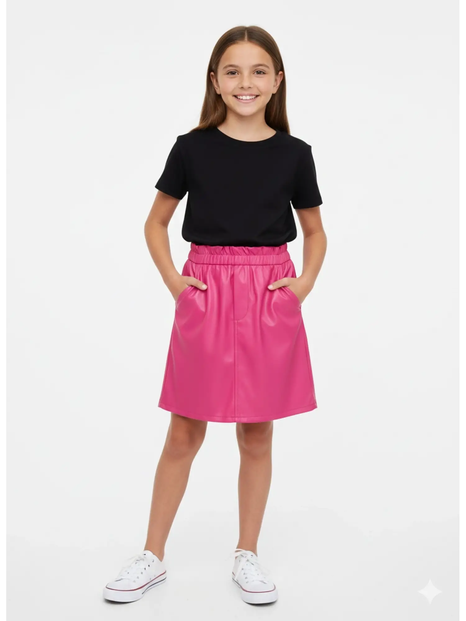 5-14 Yaş Pembe Deri Etek