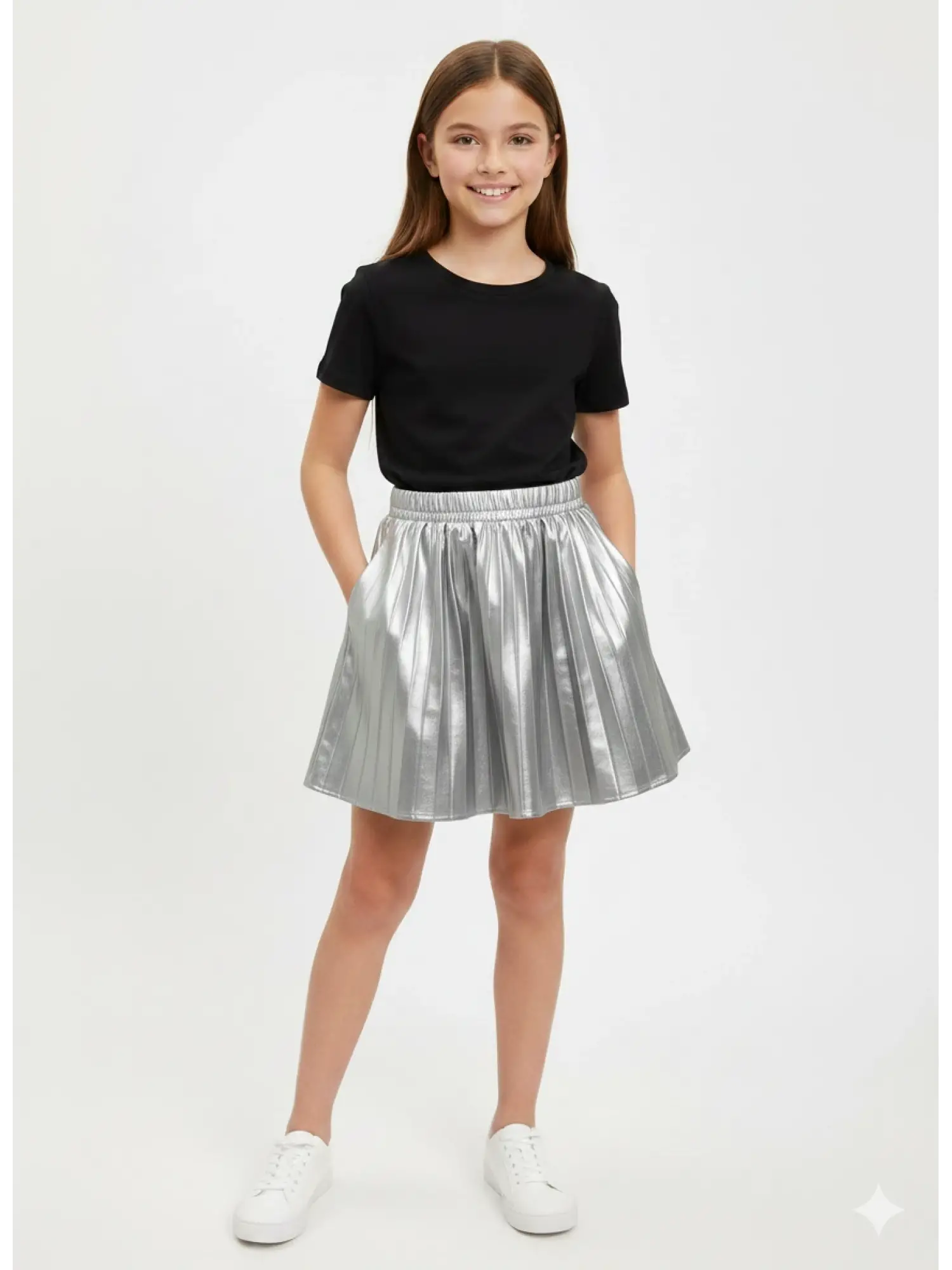 5-14 Yaş Silver Pileli Etek