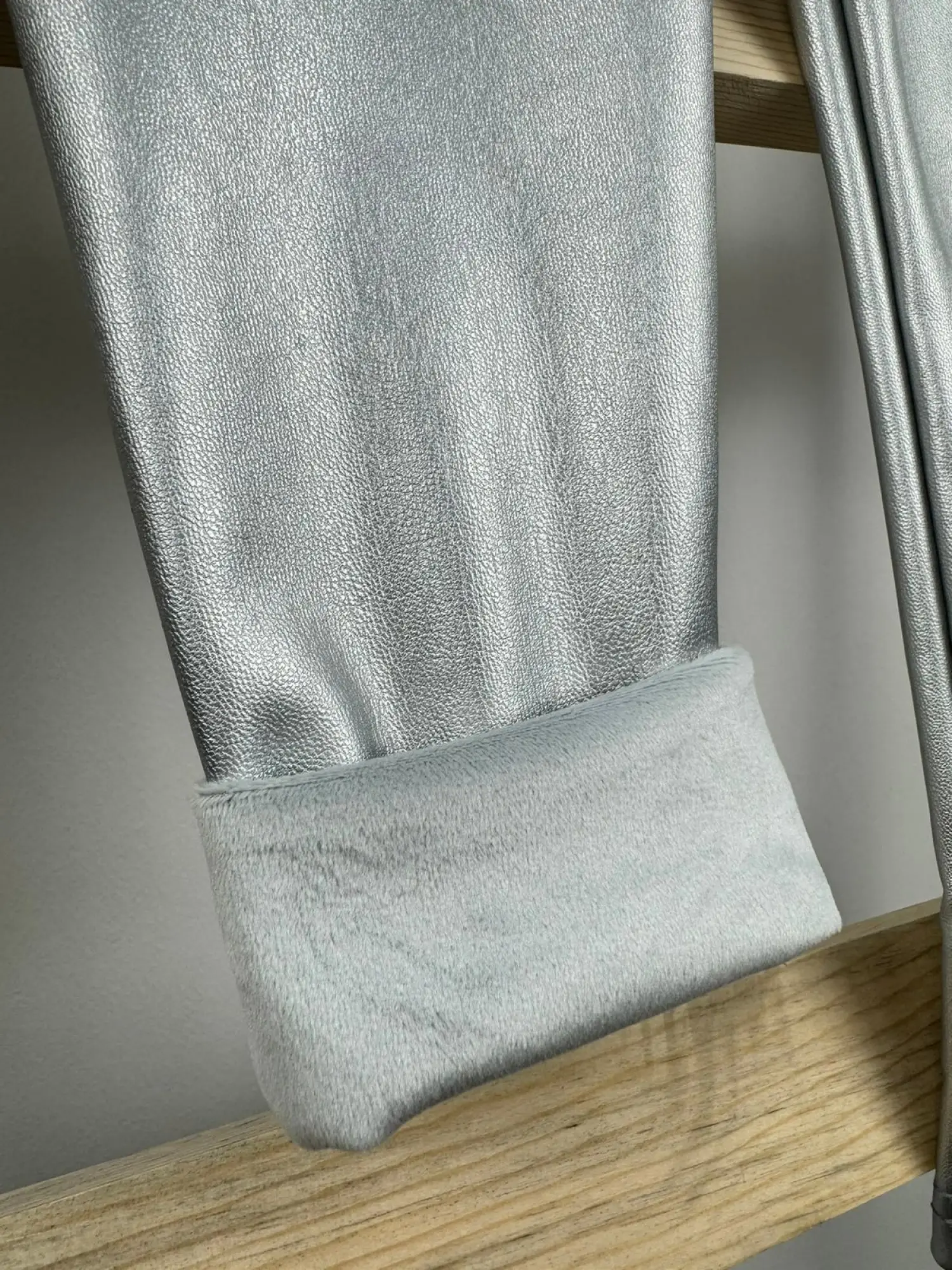 5-14 Yaş Silver Şardonlu Deri Tayt