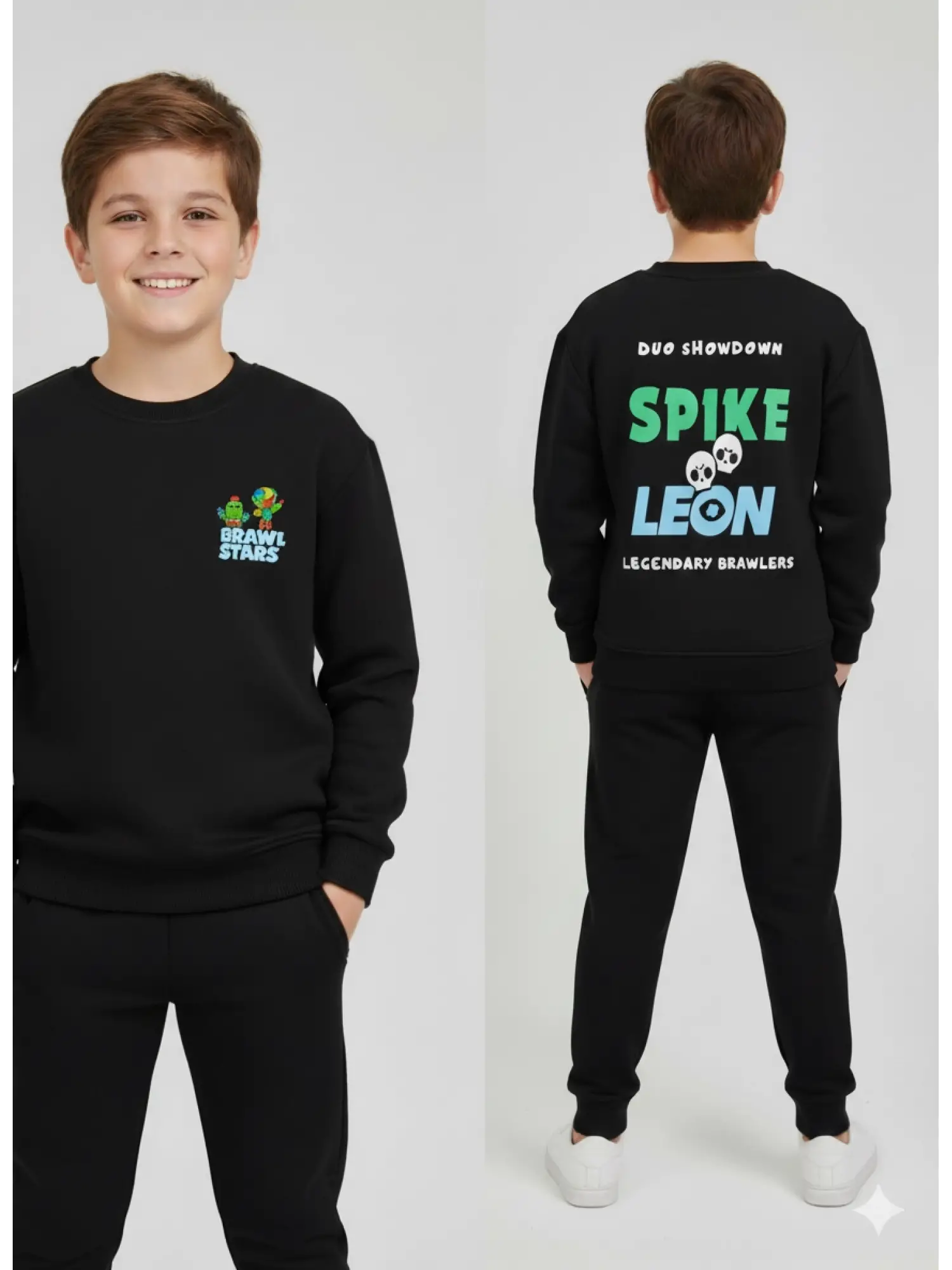 5-14 Yaş Spike Leon Brawl Stars Sweatshirt