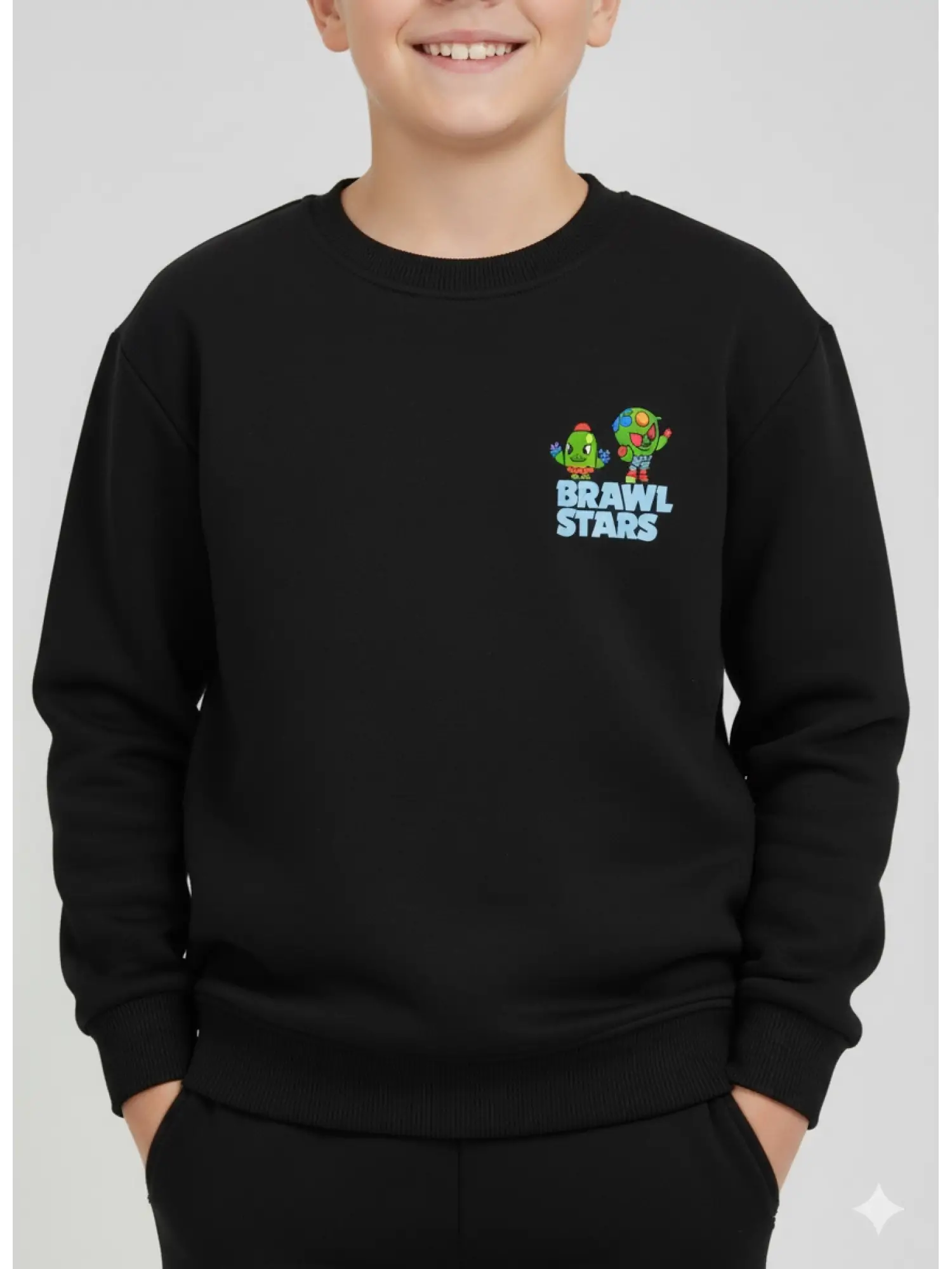 5-14 Yaş Spike Leon Brawl Stars Sweatshirt