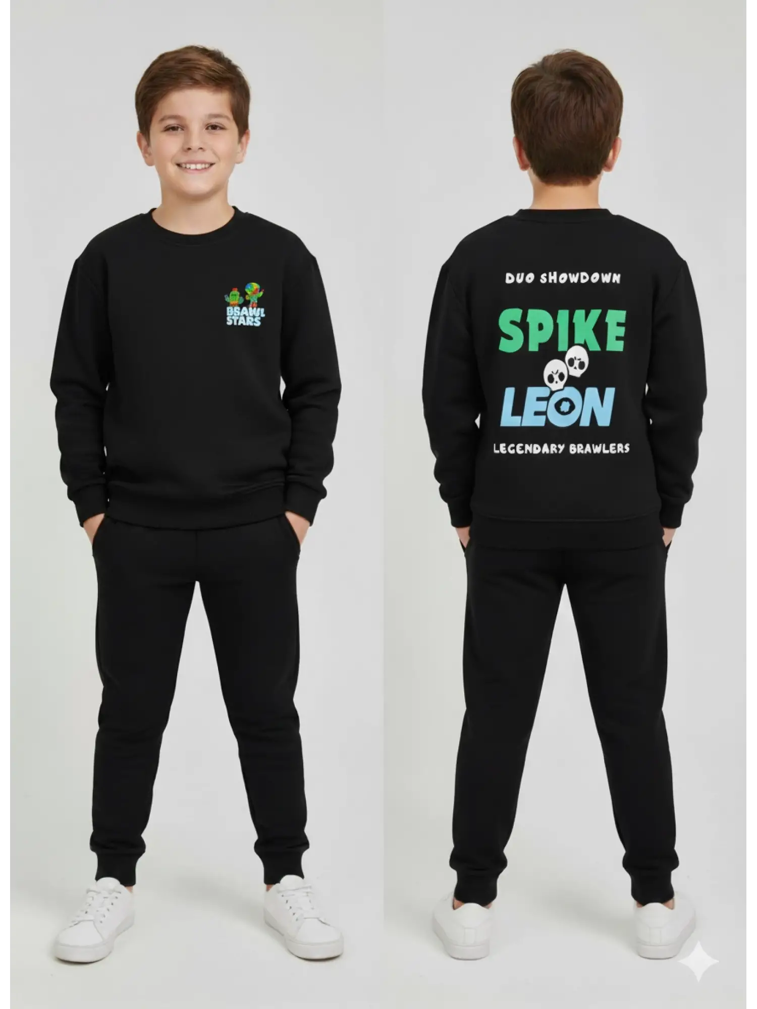5-14 Yaş Spike Leon Brawl Stars Sweatshirt