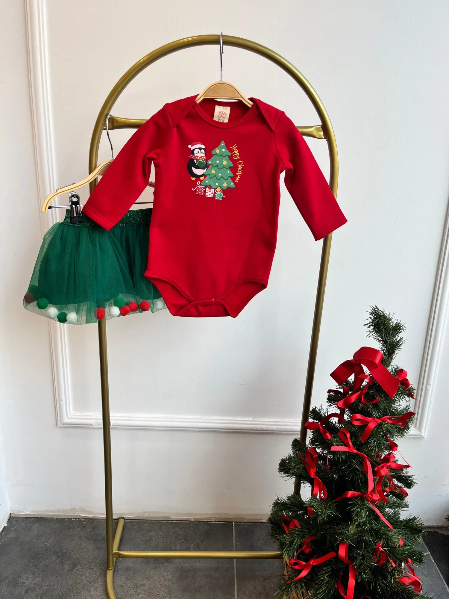 6-18 Ay Kırmızı Christmas Zıbınlı Takım