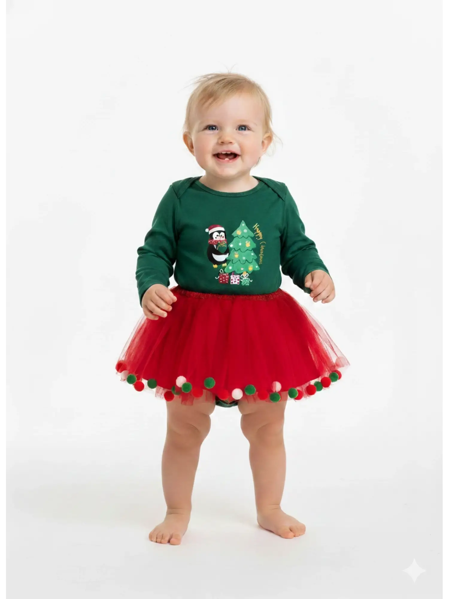 6-18 Ay Yeşil Christmas Zıbınlı Takım