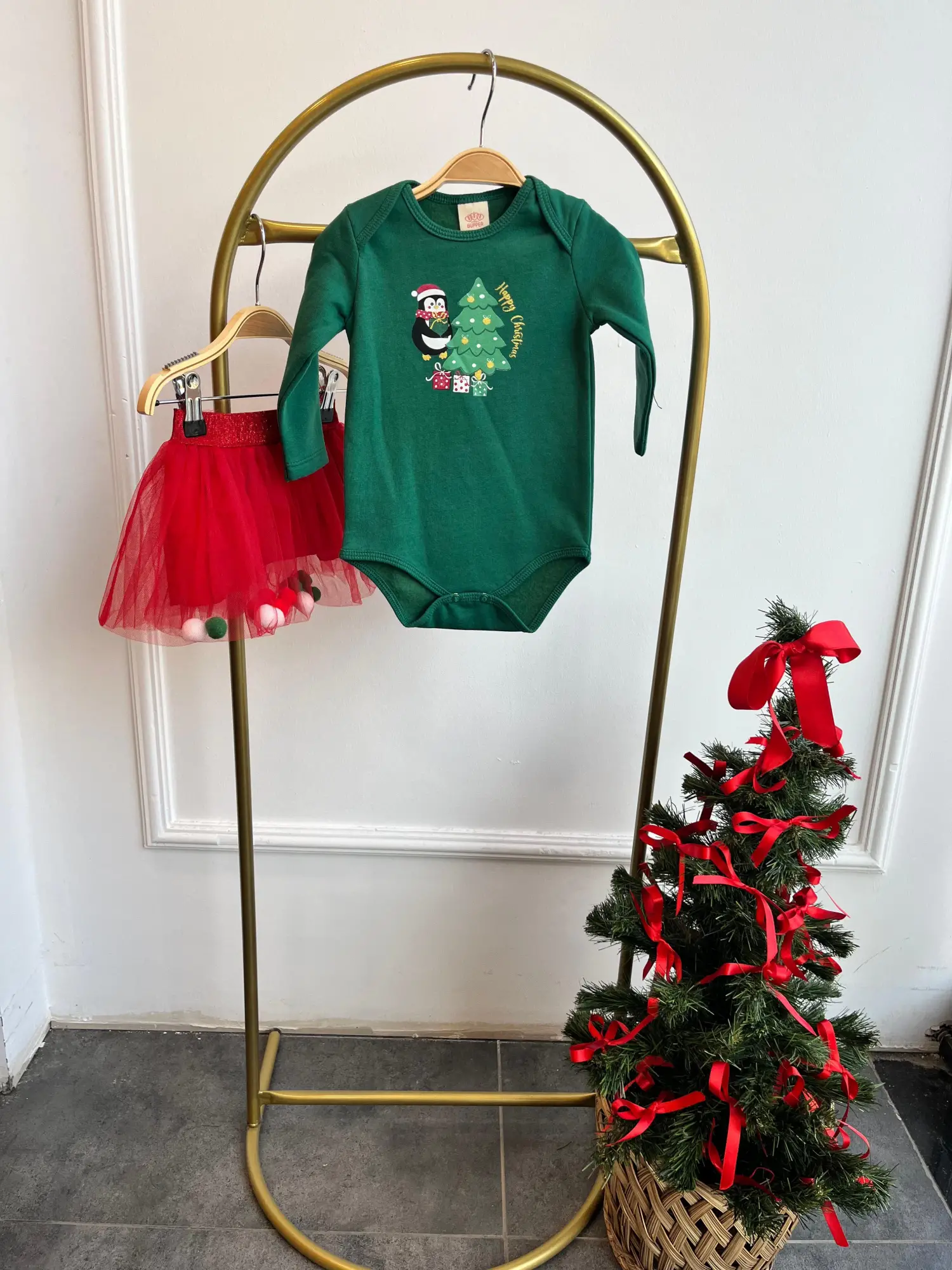 6-18 Ay Yeşil Christmas Zıbınlı Takım