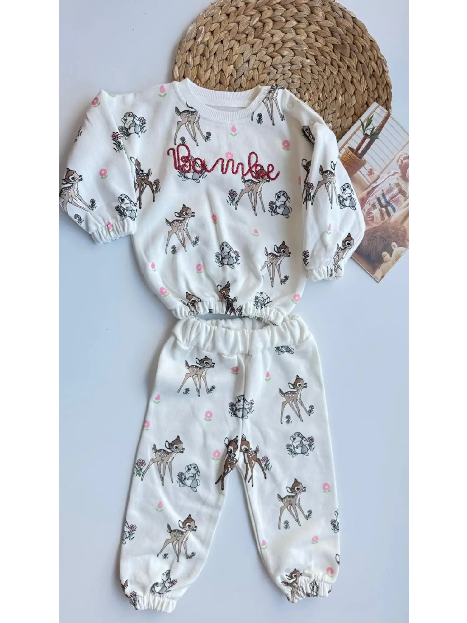 6-24 Ay Bambi Desenli 2li Takım