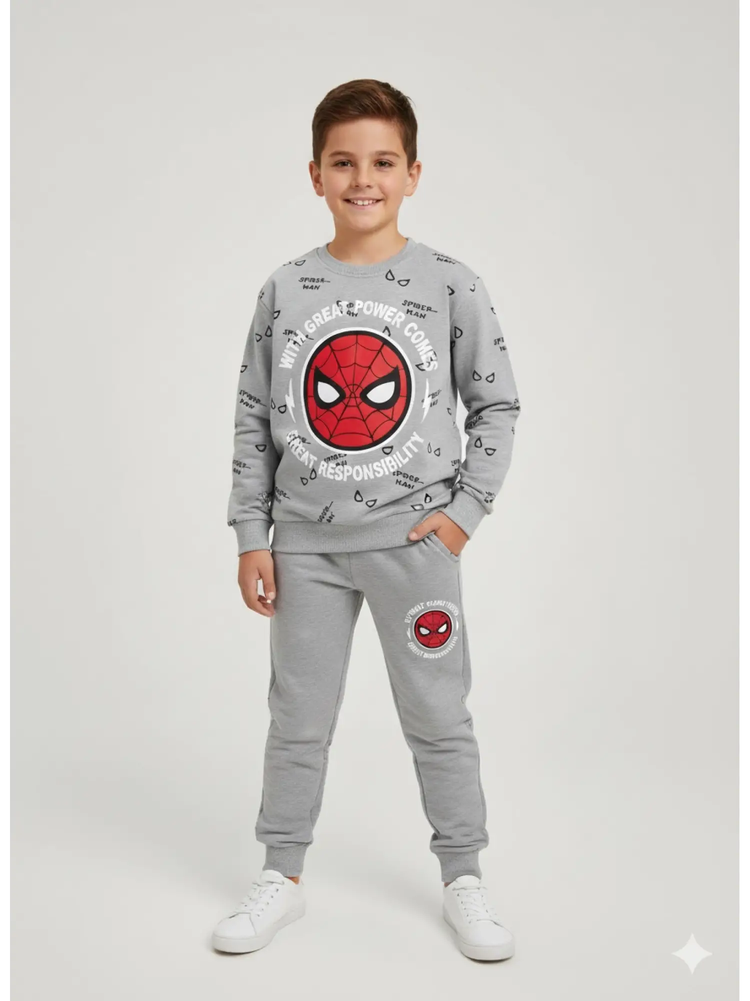 6-9 Yaş Gri Spiderman Takım